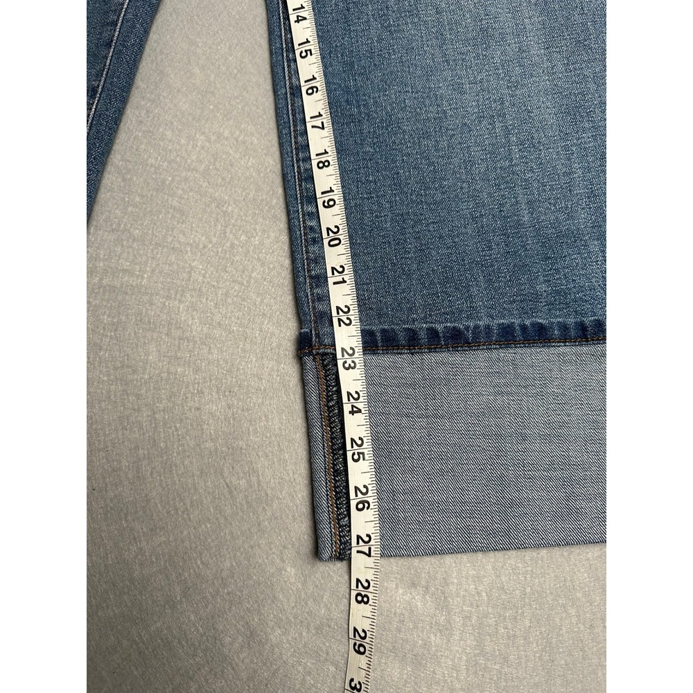 KUT from the Kloth Sienna Wide Leg High Rise Cuffed Crop Jeans Blue 14W - Picture 6 of 8